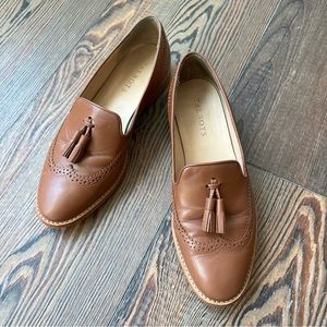 Talbots Brown Leather Tassel Loafers